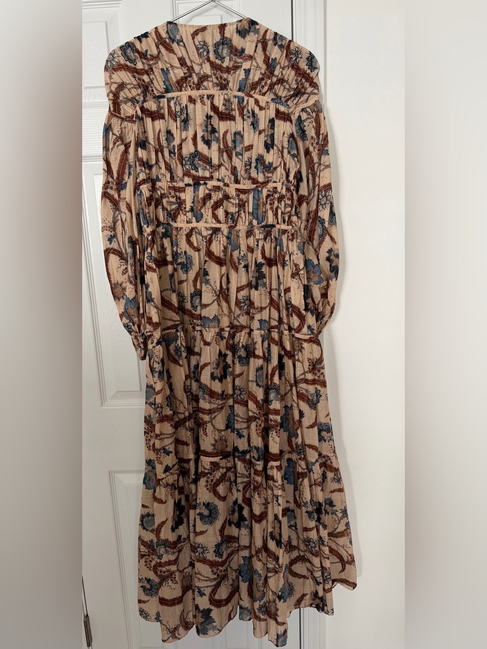 Zimmermann Ascension Tie Billow Long Sleeve Tiered Maxi Dress - size 2 - Picture 8 of 15